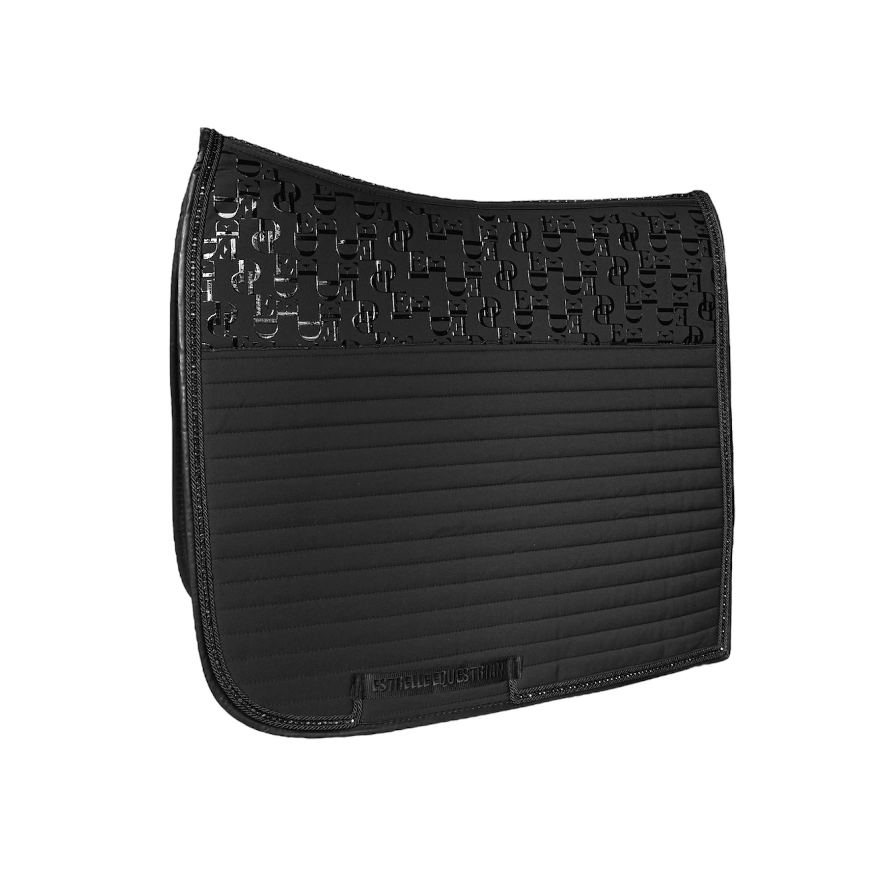 Jersey Grip Tec. Dressage saddle pad - Black Carbon