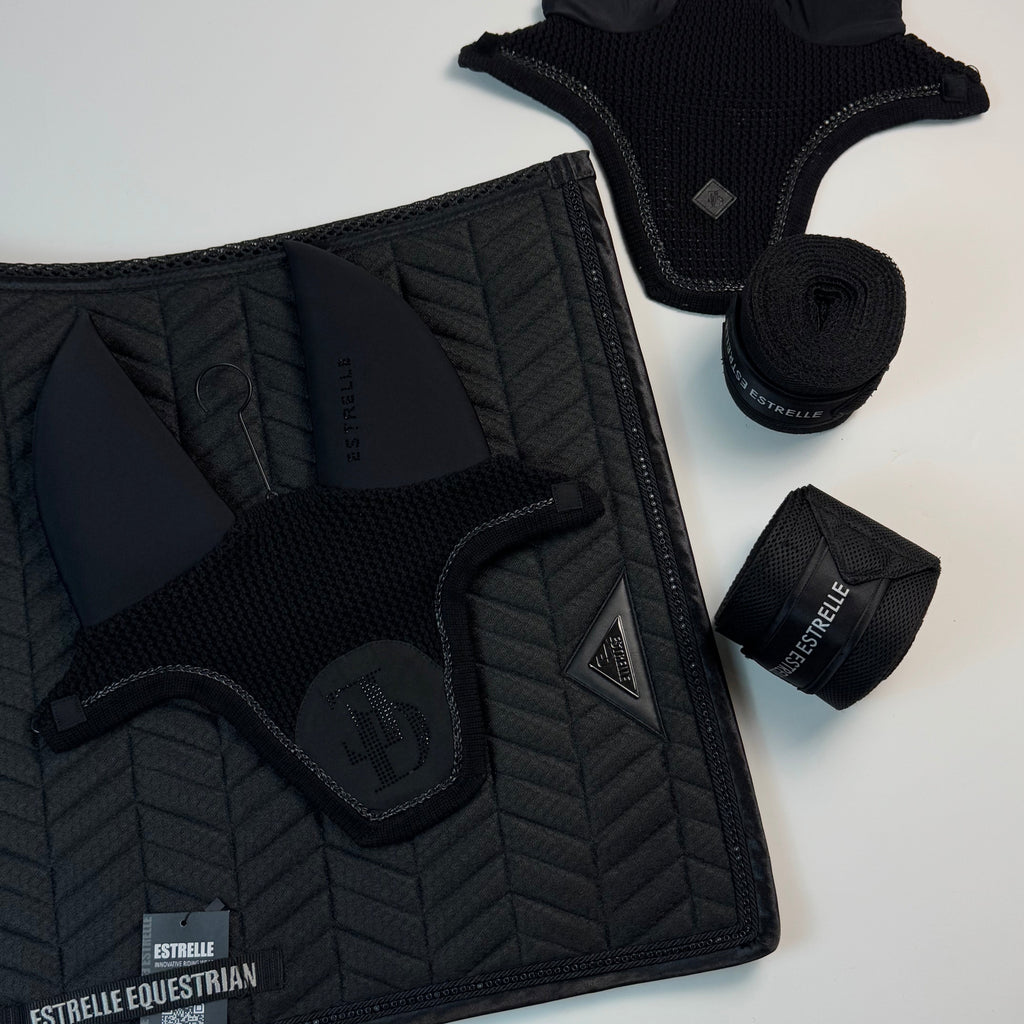 ED-Black Diamond Dressage Saddle Pad - Black