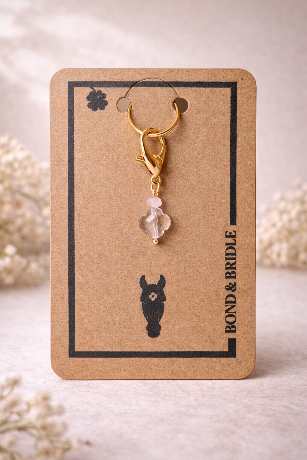 Lucky Charm Crystal Clover clear