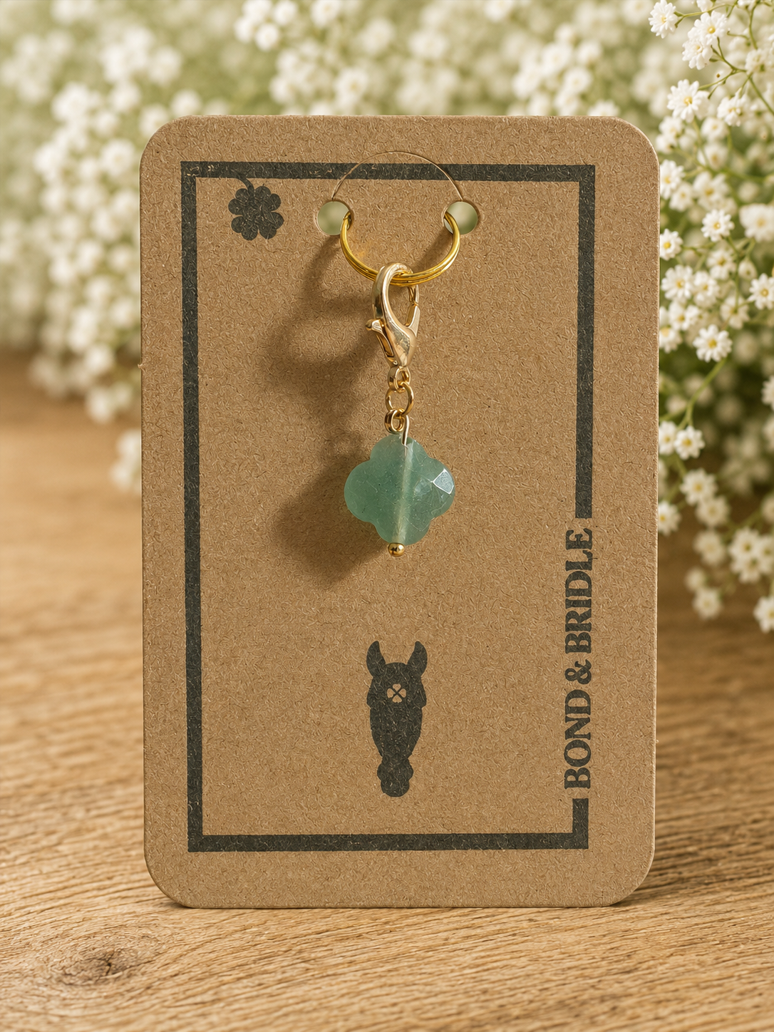 Lucky Charm Clover Aventurin grün