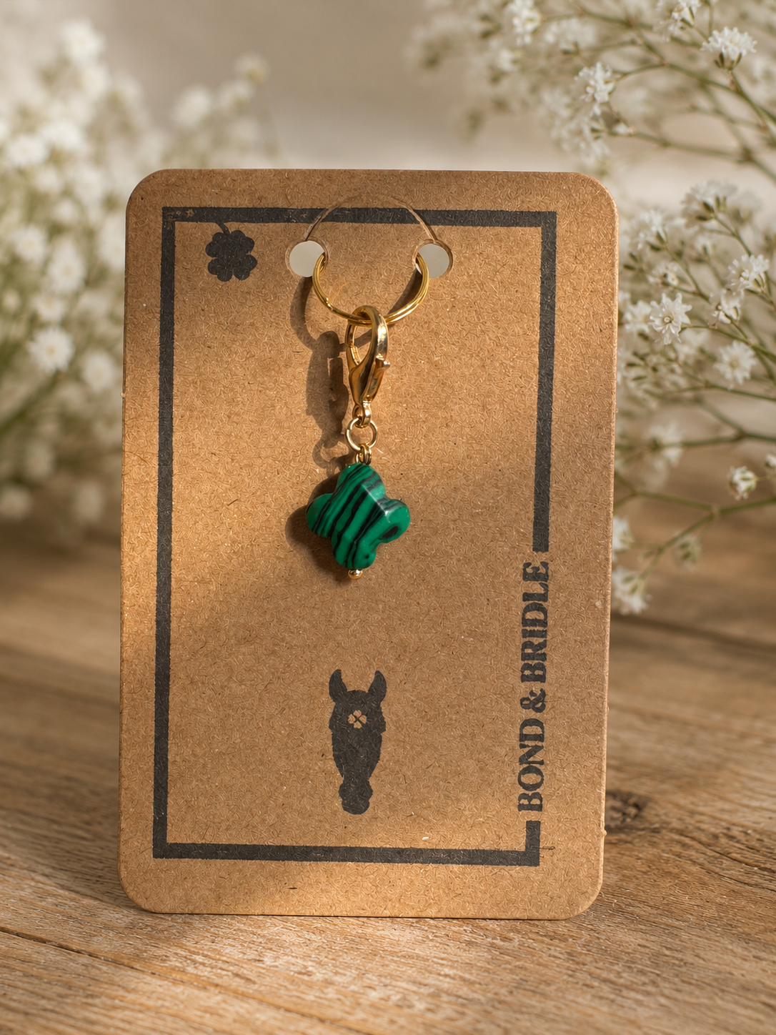 Lucky Charm Clover Malachit grün