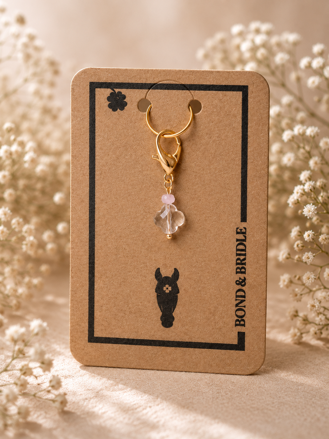 Lucky Charm Crystal Clover clear