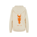 Hoodie Sunshine + Horses creme/ orange