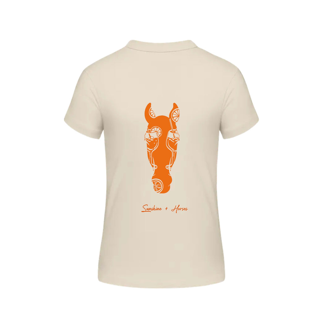 T-Shirt Sunshine + Horses creme/ orange