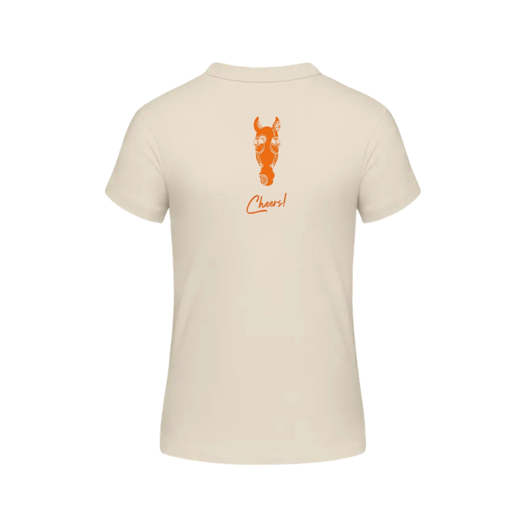 T-Shirt Sunshine + Horses creme/ orange Crystal