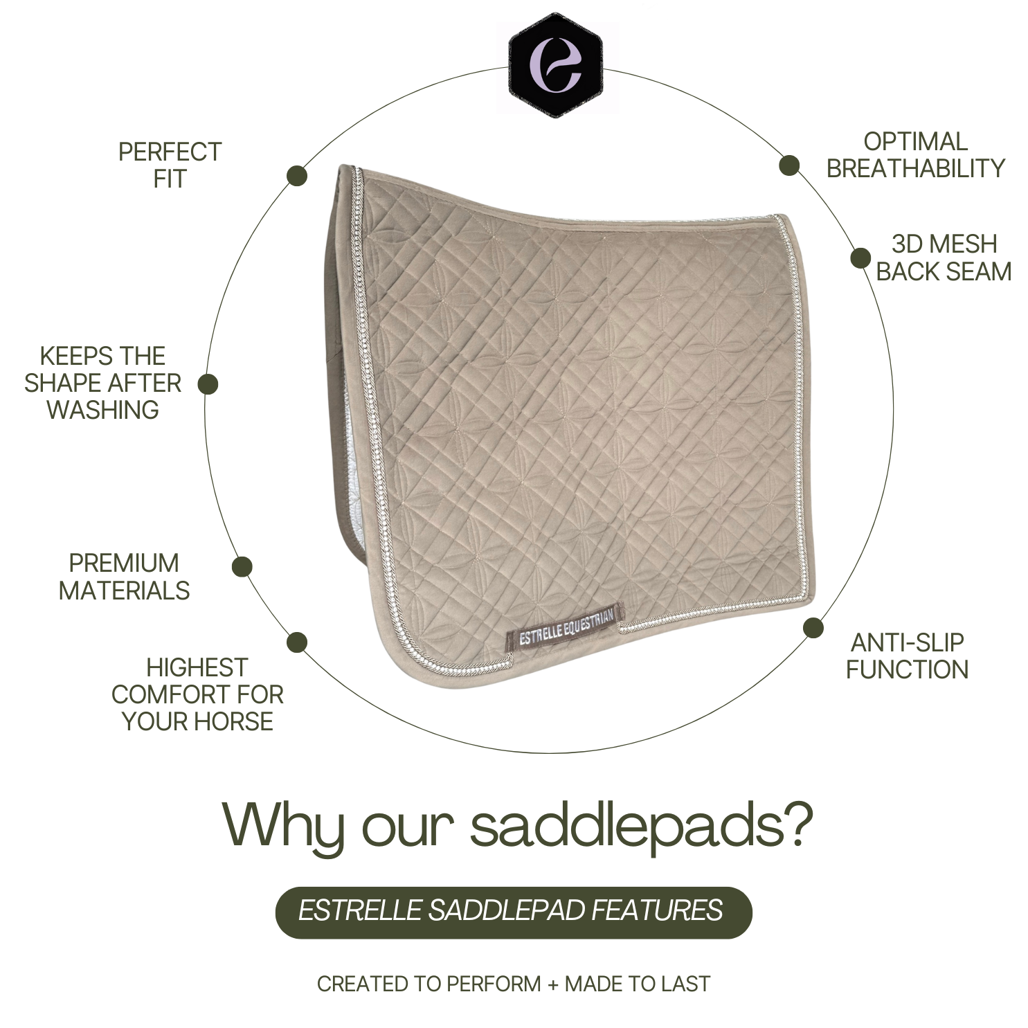 ED-Velvet saddle pad, black