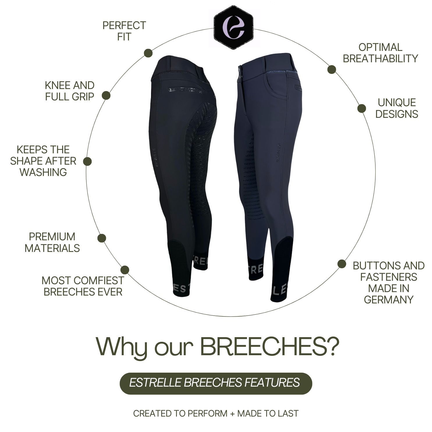 ED-Crystal Chain breeches black