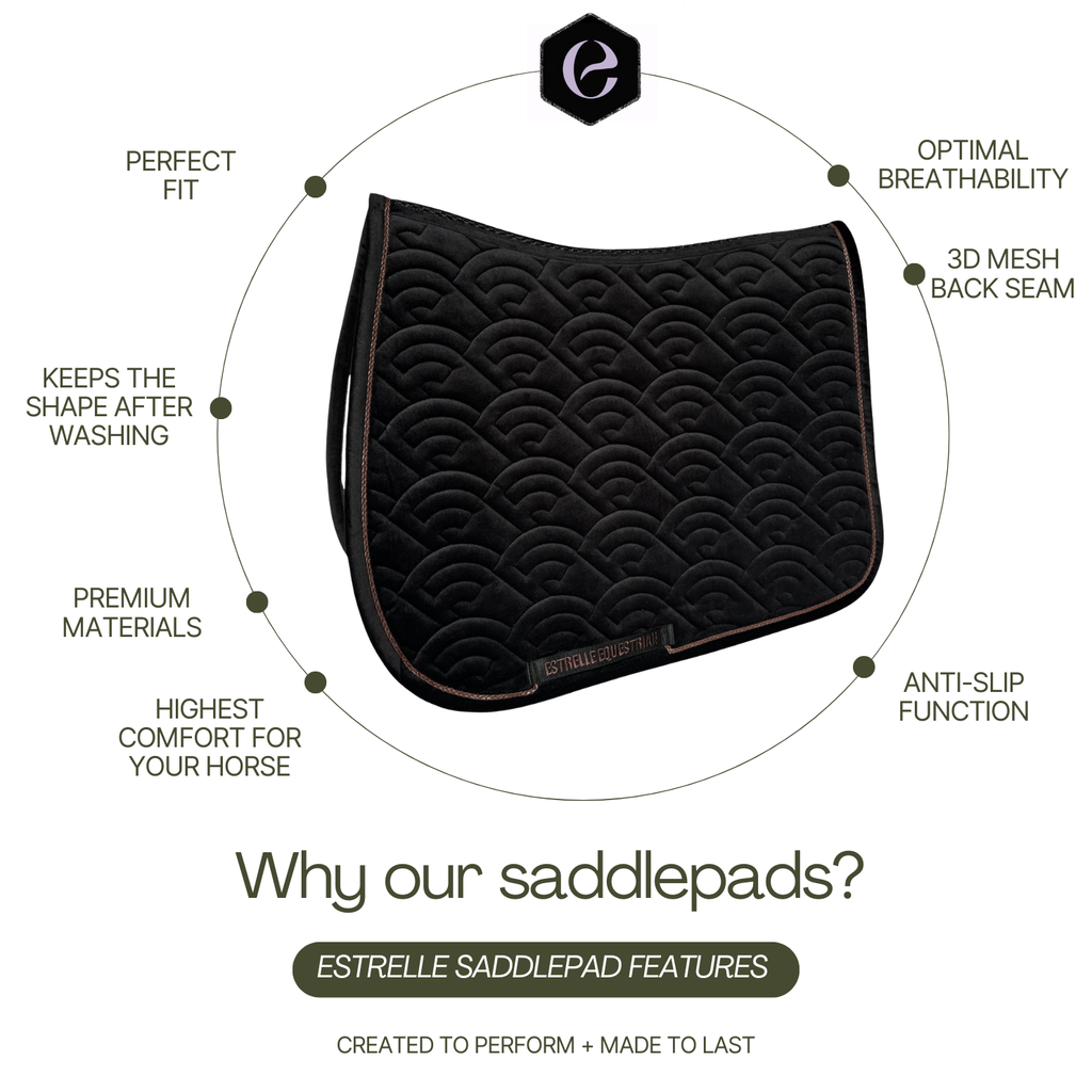 Tapis de selle de saut ED-Ocala - Noir