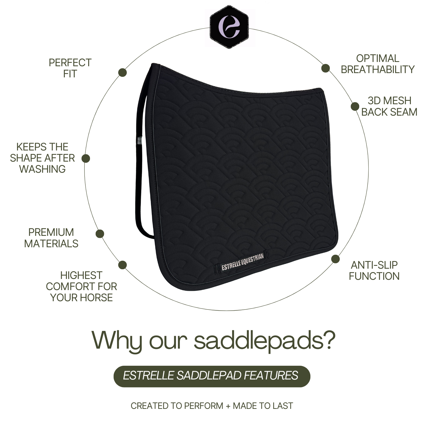 ED-Ocala Softshell Dressage Saddle Pad