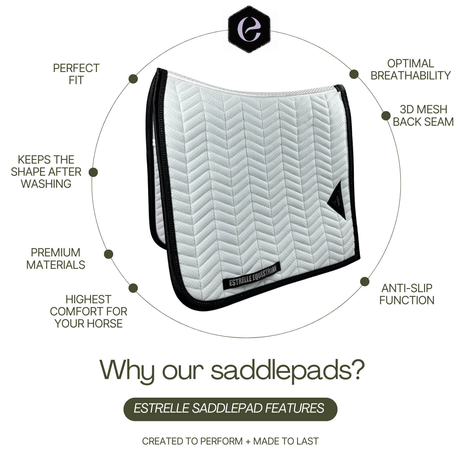 ED-Black Diamond saddle pad white