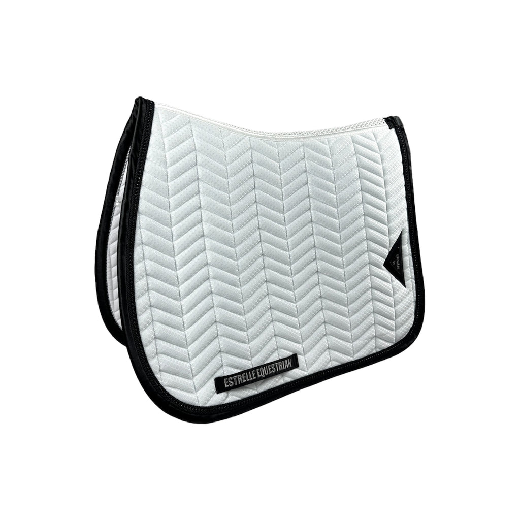 ED-Black Diamond Dressage Saddle Pad - White