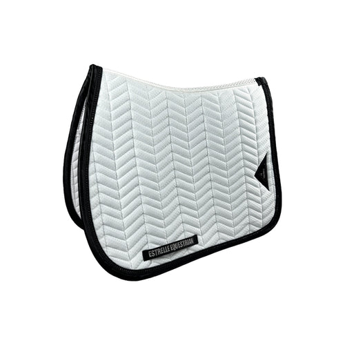 ED-Black Diamond Dressage Saddle Pad - White