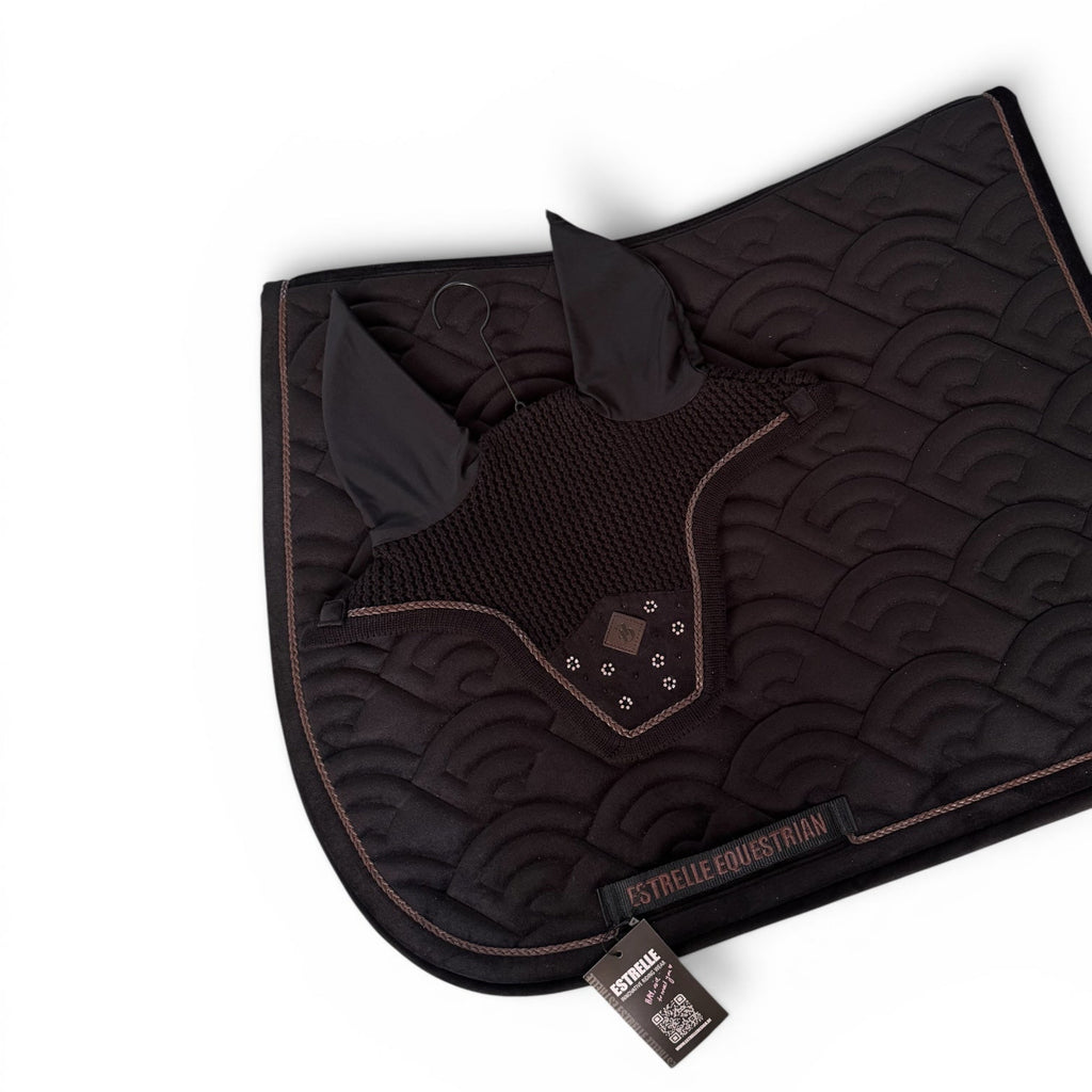 Masque anti-mouches en velours ED-Ocala - Noir